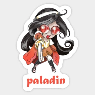 chibi paladin girl Sticker